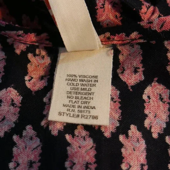 RAGA Avah Wrap Mini Dress Bohemian Pink Printed Dress Size Medium - Picture 7 of 7